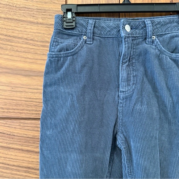 BDG EUC Mom High Rise Straight Leg Tapered Corduroy Pants Blue - Sz 24 - Picture 3 of 8